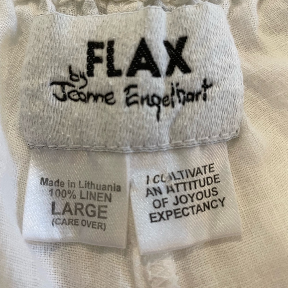 Flax linen white pants
